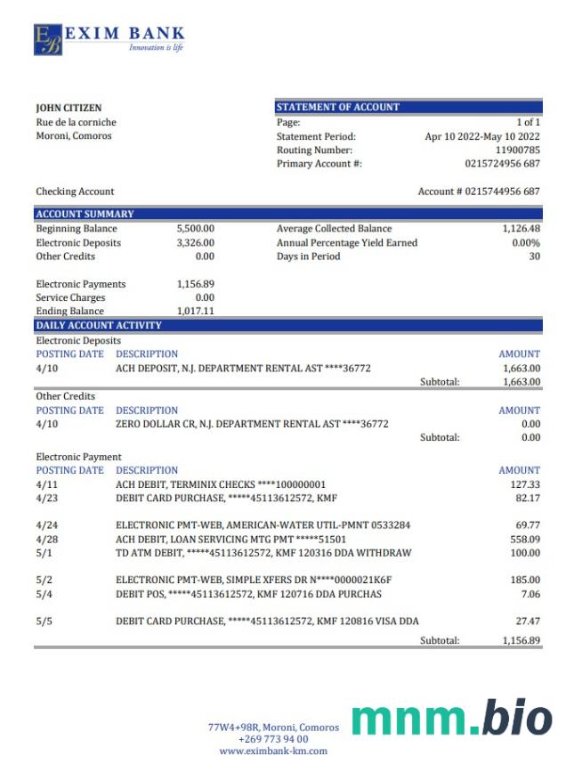 Colombia Scotiabank Colpatria szablon oświadczenia w programie Word i PDF